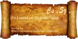 Csizmadia Szidónia névjegykártya